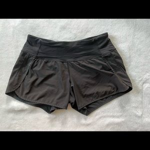 Lululemon Run Times 4” Black Shorts